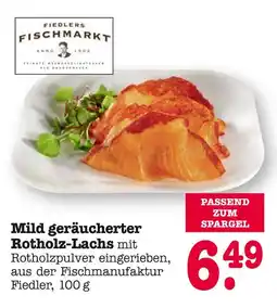 E-Center Fiedlers fischmarkt mild geräucherter rotholz-lachs Angebot