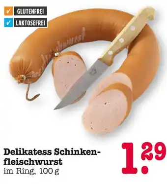 E-Center Delikatess schinkenfleischwurst Angebot
