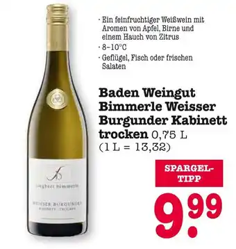E-Center Bimmerle baden weingut bimmerle weisser burgunder kabinett trocken Angebot