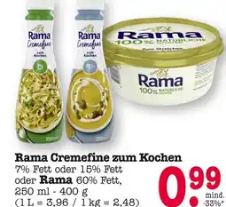 E-Center Rama cremfine zum kochen oder rama Angebot