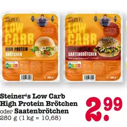 E-Center Steiner's low carb high protein brötchen Angebot