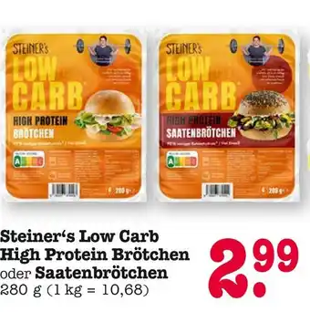 E-Center Steiner's low carb high protein brötchen Angebot