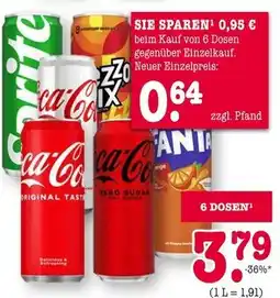E-Center Coca-cola sprite oder mezzo mix oder fanta oder coca-cola original taste oder coca-cola zero sugar Angebot