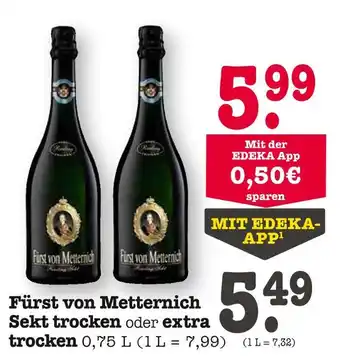E-Center Fürst von metternich sekt trocken oder extra trocken Angebot