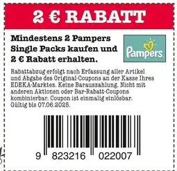 E-Center Pampers 2 € rabatt Angebot