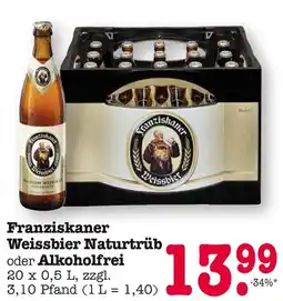 E-Center Franziskaner weissbier naturtrüb Angebot