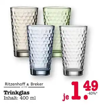 E-Center Ritzenhoff & breker trinkglas Angebot