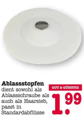 E-Center Gut & günstig ablassstopfen Angebot