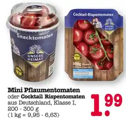 E-Center Unsere heimat mini pflaumentomaten Angebot