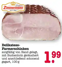 E-Center Zimmermann delikatess-farmerschinken Angebot
