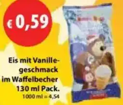Mix Markt Eis mit Vanillegeschmack im Waffelbecher Angebot