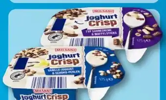 Aldi Nord Milsani Joghurt Crisp Vanillejoghurt & Schoko-Perlen Angebot