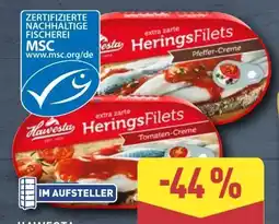 Aldi Nord Hawesta Heringsfilets Tomaten-Creme Angebot