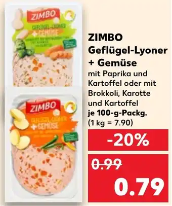 Kaufland ZIMBO Geflügel-Lyoner + Gemüse Angebot