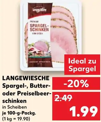 Kaufland LANGEWIESCHE Spargel-, Butter- oder Preiselbeerschinken Angebot