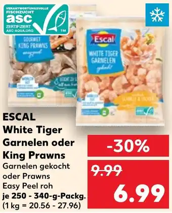Kaufland ESCAL White Tiger Garnelen oder King Prawns Angebot
