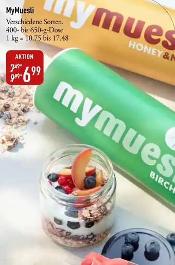 Galeria Markthalle MyMuesli Angebot