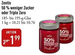 Galeria Markthalle Zentis 50% weniger Zucker oder Triple Zero Angebot