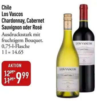 Galeria Markthalle Chile Los Vascos Chardonnay, Cabernet Sauvignon oder Rosé Angebot