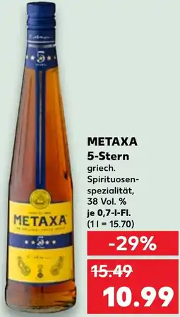 Kaufland METAXA 5-Stern Angebot