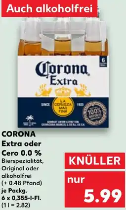 Kaufland CORONA Extra oder Cero 0.0 % Angebot
