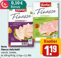 REWE Herta Finesse Aufschnitt Angebot