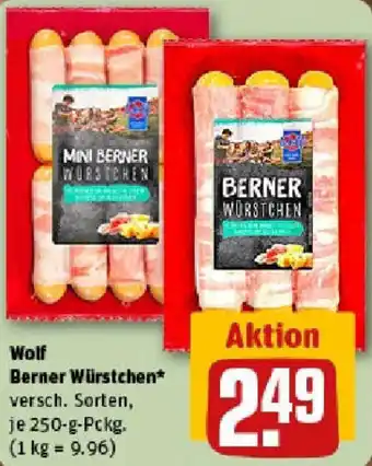REWE Wolf Berner Würstchen Angebot