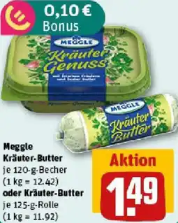 REWE Meggle Kräuter-Butter oder Kräuter-Butter Angebot