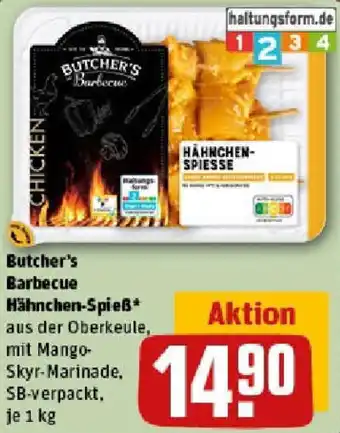 REWE Butcher's Barbecue Hähnchen-Spieß Angebot
