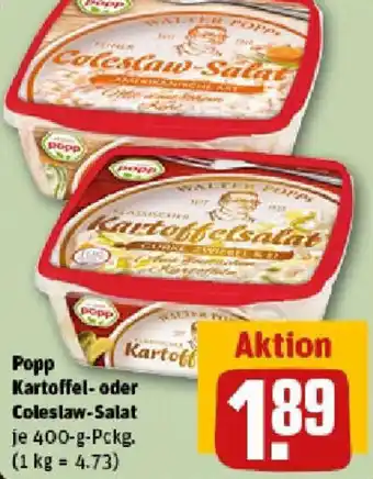 REWE Popp Kartoffel- oder Coleslaw-Salat Angebot