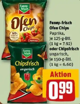 REWE Funny-frisch Ofen Chips oder Chipsfrisch Angebot
