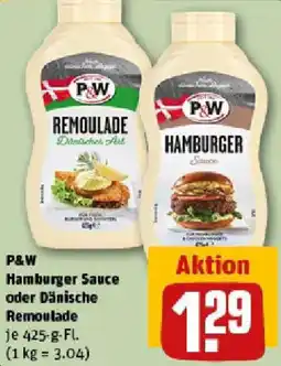 REWE P&W Hamburger Sauce oder Dänische Remoulade Angebot