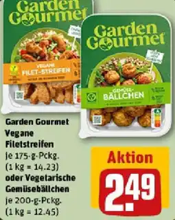 REWE Garden Gourmet Vegane Filetstreifen oder Vegetarische Gemüsebällchen Angebot
