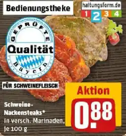 REWE Schweine Nackensteaks Angebot