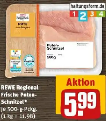 REWE REWE Regional Frische Puten Schnitzel Angebot