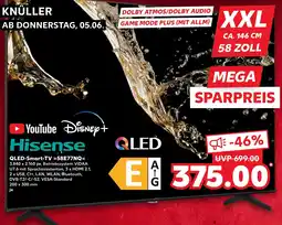 Kaufland Hisense QLED-Smart-TV 58E77NQ Angebot
