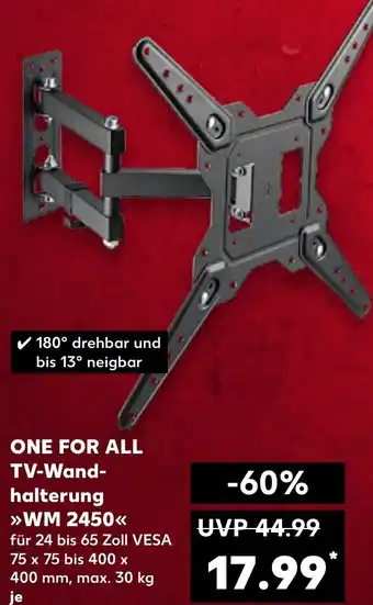 Kaufland ONE FOR ALL TV-Wandhalterung WM 2450 Angebot