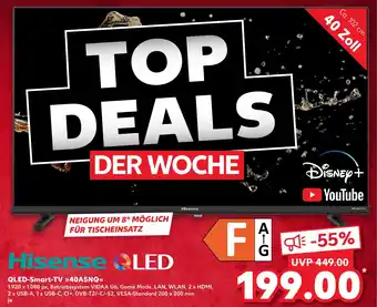 Kaufland Hisense QLED-Smart-TV 40A5NQ Angebot