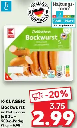 Kaufland K-CLASSIC Bockwurst Angebot