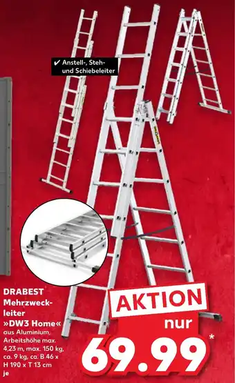 Kaufland DRABEST Mehrzweckleiter DW3 Home Angebot