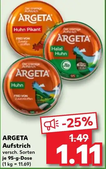 Kaufland ARGETA Aufstrich Angebot