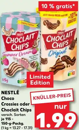 Kaufland NESTLÉ Choco Crossies oder Choclait Chips Angebot