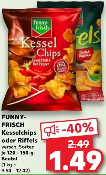 Kaufland FUNNY-FRISCH Kesselchips oder Riffels Angebot