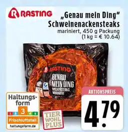 Edeka Rasting genau mein ding schweinenackensteaks Angebot