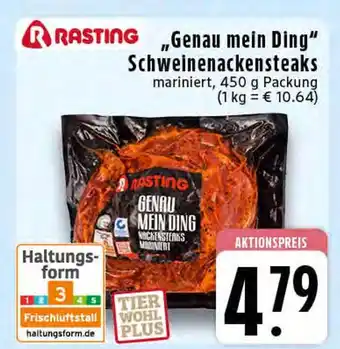 Edeka Rasting genau mein ding schweinenackensteaks Angebot