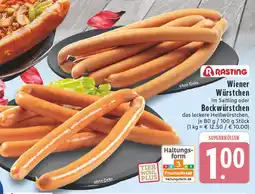 Edeka Rasting wiener würstchen im saitling Angebot