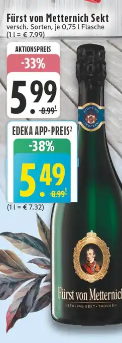 Edeka Fürst von metternich sekt Angebot