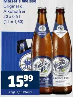 Getränkewelt Maisel's weisse original o. alkoholfrei Angebot
