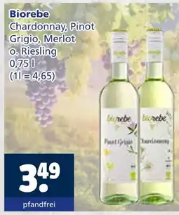 Getränkewelt Biorebe chardonnay, pinot grigio, merlot o. riesling Angebot