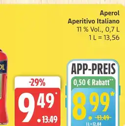Marktkauf Aperol aperitivo italiano Angebot